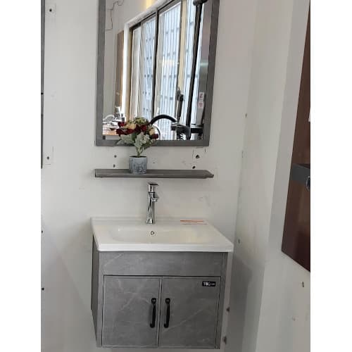Bathroom sink cabinet grey