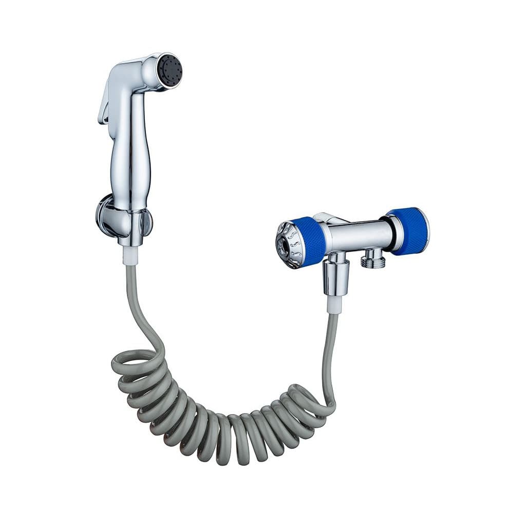 Bidet shower with 2 way angle valve