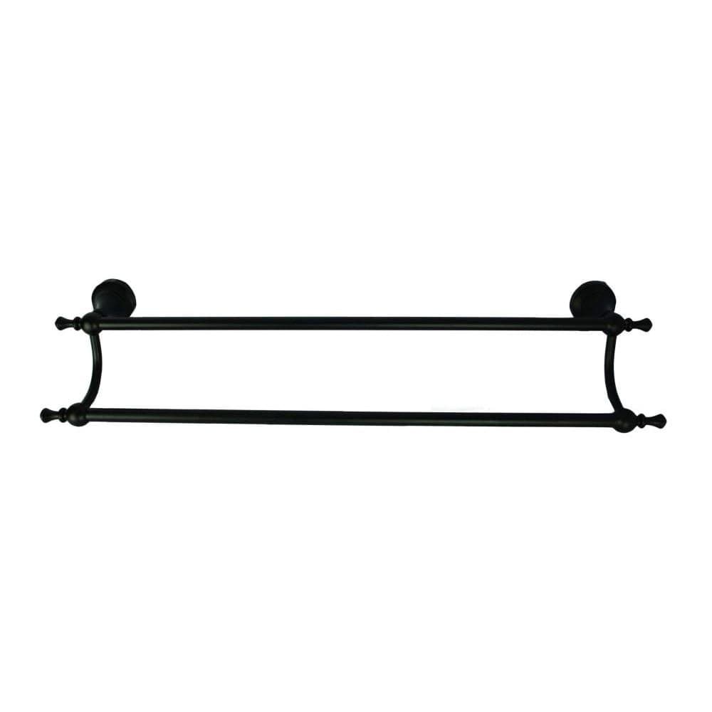 Double Black Towel Bar - Stylish Bathroom Organization