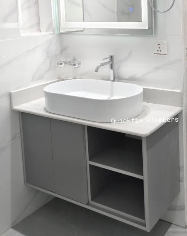 Custom made hand wash basin with cabinet