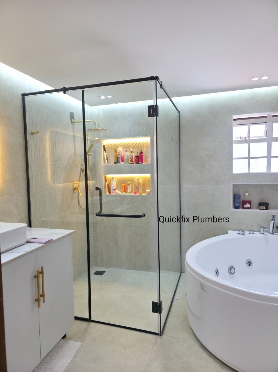 Custom Square Corner Glass Shower Nairobi