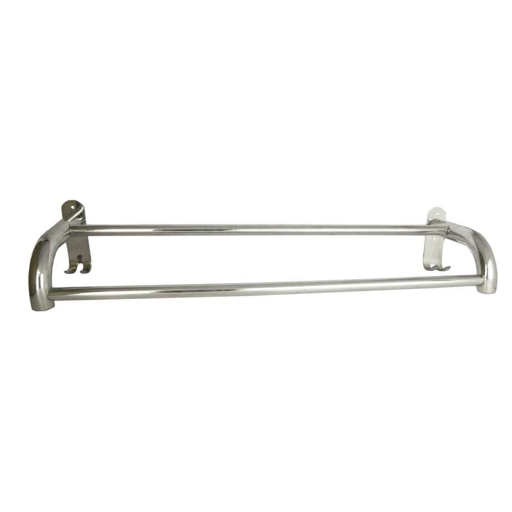 Double Towel Bar with Hooks - Efficient Bathroom Organization