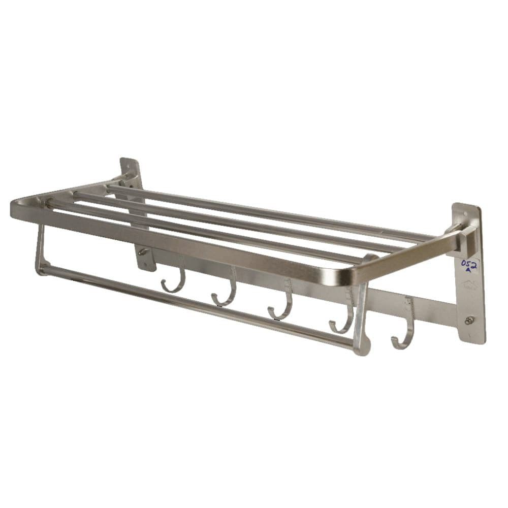 Towel Rack with Hooks - Versatile Bathroom Storage
