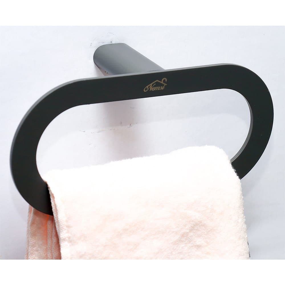 Premium Gun Grey Towel Ring - Stylish Bathroom Accent