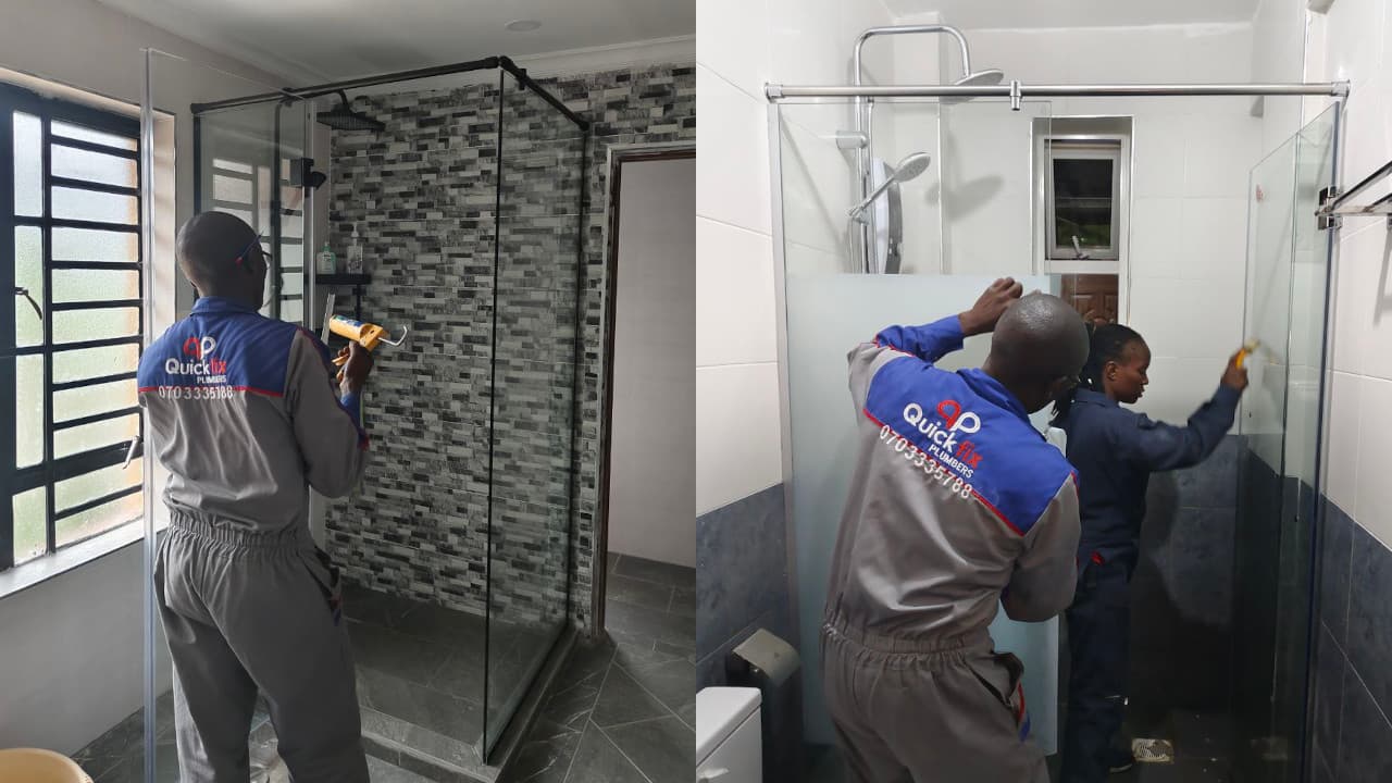 Glass shower enclosure repair and installation services Nairobi