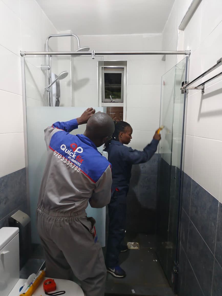 Glass shower enclosure repair and installation services Nairobi