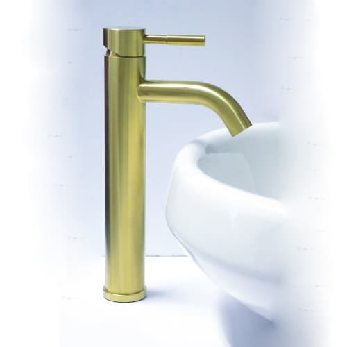 Basin mixer - High neck brushed gold