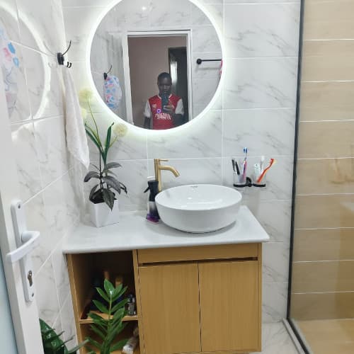 Vanity cabinet sink custom made