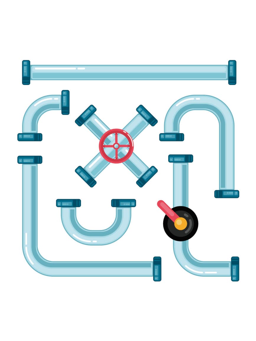 Hot and cold water lines piping services