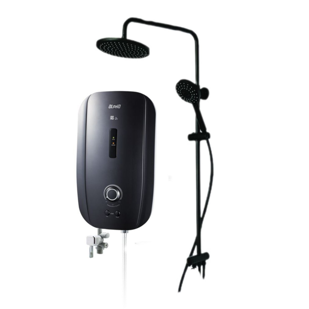 Quickfix Plumbers Alpha shower heater color Black AS2E without pump