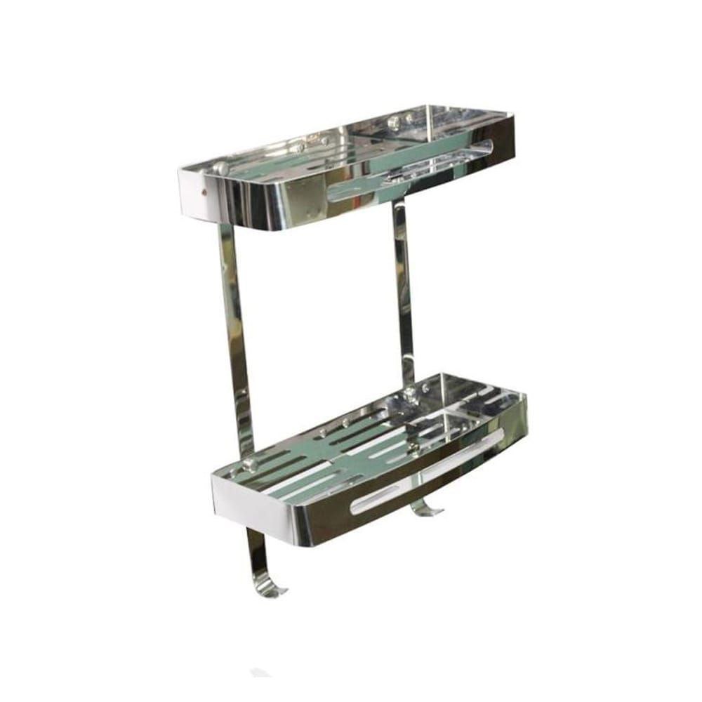 Double Shelf Shower Caddy with Hooks | Bathroom Organizer in Nairobi Kenya